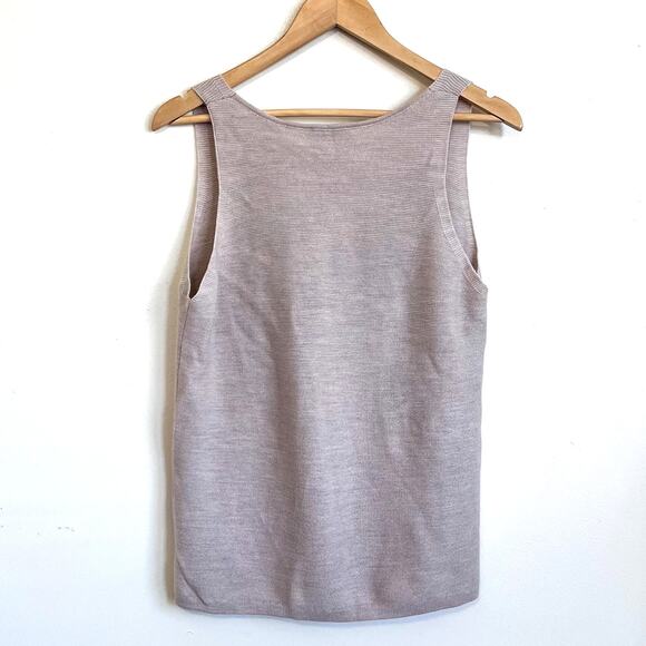 The Reset R Label Wool Womens Kimono Cardigan Tank Set Size M Beige Minimalist - Picture 7 of 15